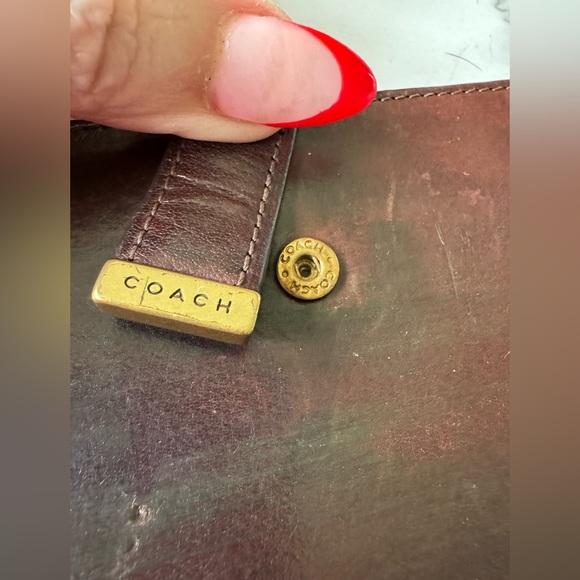 Coach Vintage Kisslock Mahogany Leather Wallet - Picture 3 of 14